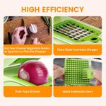 17pcs Multi-functional Vegetable Cutter, Slicer for Vegetables, Onions, and Fruits