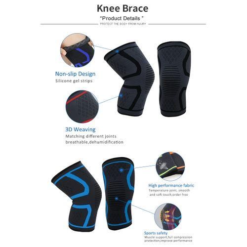 Knee Sleeve Compression Brace Support Wrap SMALL MEDIUM LARGE Black