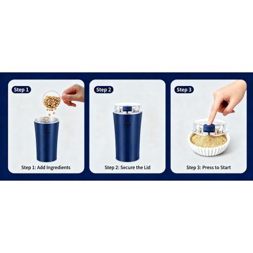 300W Electric Coffee Grinder – Multi-Purpose Spice, Coffee Bean &amp; Herb Grinder Powerful and Durable