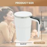 Electric Self-stirring Coffee Mug - Magnetic Stirring Cup, Rechargeable Automatic Mixing Cup with LCD Thermometer, for Milk &amp; Cocoa, Ideal for Office &amp; Kitchen &amp; Travel