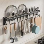 Knife rack with rod, chopstick storage rack, wall-mounted cutlery rack