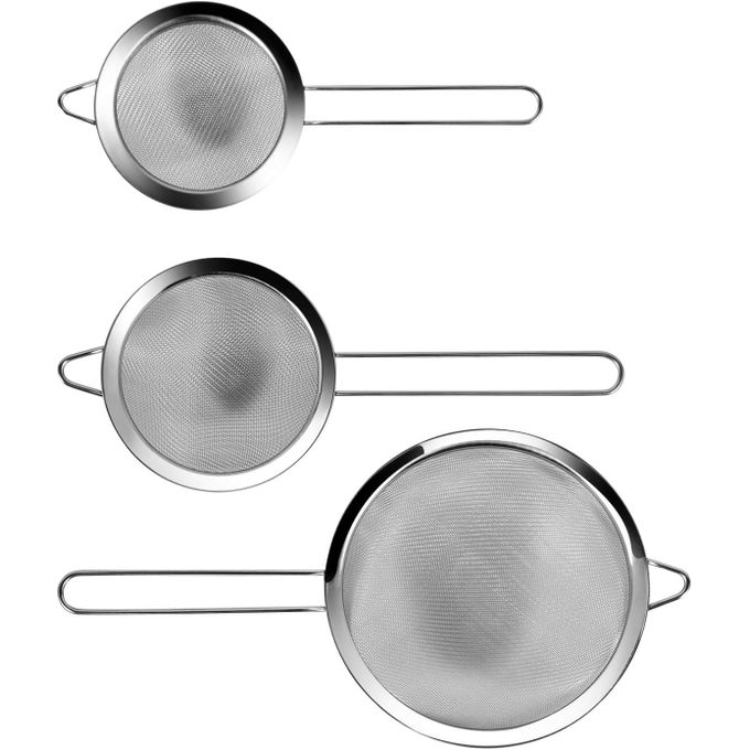 3Pcs Stainless Steel Sieve Set