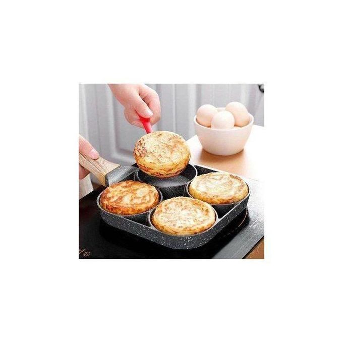 Quality Heavy Granite Non-Stick 4 Slot Pancake/Egg Pan Breakfast Maker