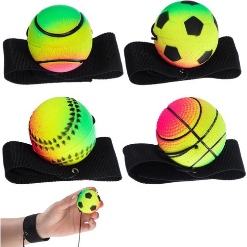 4pcs wrist elastic ball, wrist rebound ball, wrist exerciser