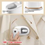 TodyJeyHo Mini Steam Iron, 2-IN-1 Handheld Travel Steam Iron,1100W &amp; 15s Fast Heat Up, Portable Steamer Iron for Home &amp; Gift, Travel