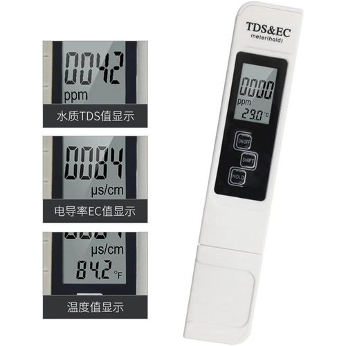 White LCD Digital Salinity and Temperature Meter for Aquariums and Ponds