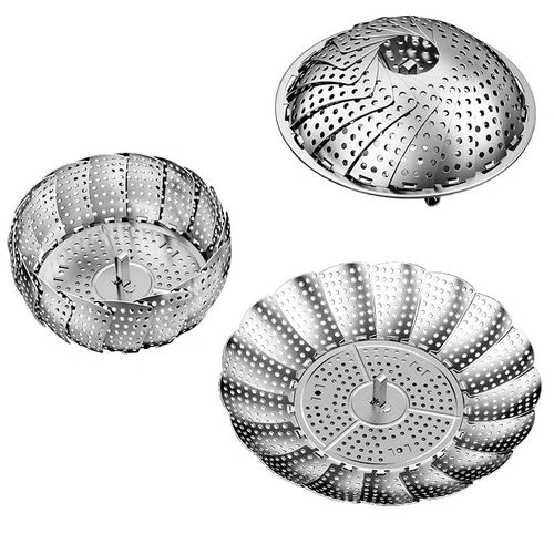 Folding Stainless Steel Steaming Tray Food Steamer Mesh Steamer Rack