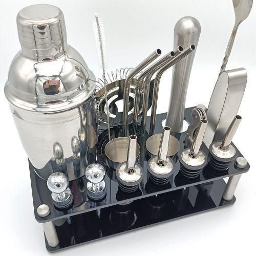 20pcs/set Cocktail Set Boston Shaker Stainless Steel