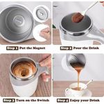 AAA Battery powered 380ml stainless steel Magnetic stirring cup