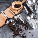Stainless Steel Ice Scoop Metal Food Scoop Small Size Popcorn Coffee Beans Tools
