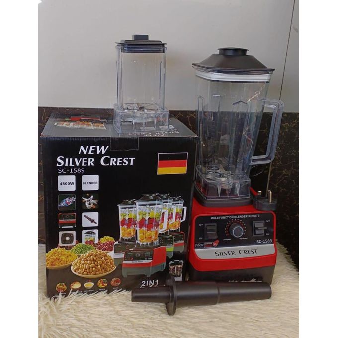 4500W Heavy Duty Commercial Grade Blender Multifunctional 2-in-1 Juicer Mixer With 2 Jars