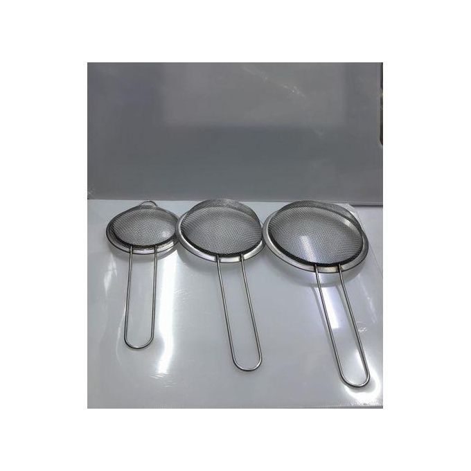 Metallic tea sieve 3 pcs