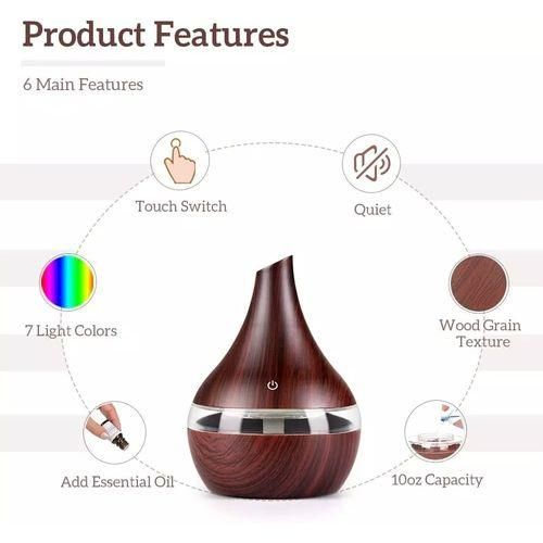 Mythco 300ml USB Air Humidifie Portable Essential Oil Aromatherapy Diffuser for Home &amp; Office