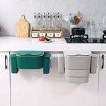 Foldable Kitchen Hanging Dustbin With 2 Trash Bags Storage Cans