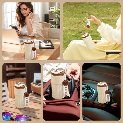 General 450ml travel coffee mug with digital temperature display for hot and cold drinks
