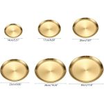 6-Pack Stainless Steel Plate/gold Round Dinner Plate/fruit Dessert Steak Plate
