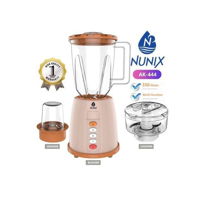 Nunix AK-444 3 In 1 Blender, Grinder And Chopper