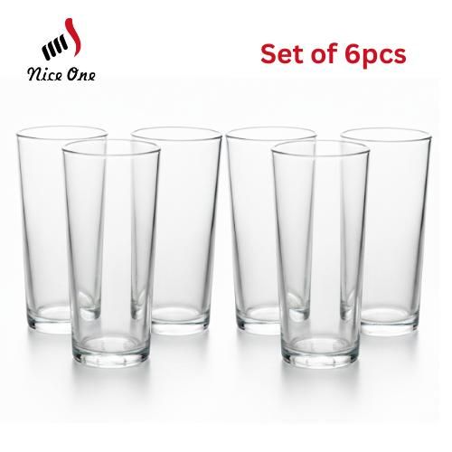 Nice One Set of 6pcs 215ML High Quality Glass Whiskey Beer Glass Glassware Cup 60138 GLASS CUP (XM)
