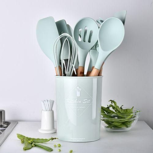 11 Piece Silicone Kitchen Utensil Set, Non-Stick Spoons