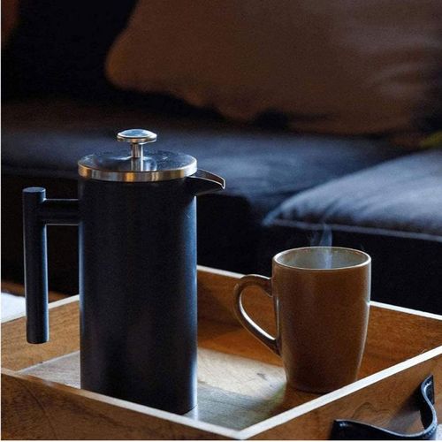 Double Wall Stainless Steel Coffee French Press Maker - Black