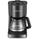 Sokany Electric Drip Coffee Maker, Simply Brew Compact Drip Filter Coffee Machine, Front Access Easy Fill ,Auto Keep Warm Function And Smart Anti-Drip System