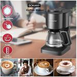 Sokany Quality 6-Cup Drip Coffee Maker, Simply Brew Compact Drip Filter Coffee Machine, Front Access Easy Fill ,Auto Keep Warm Function And Smart Anti-Drip System