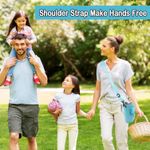 Flushrenic Water Bottle Carrier Bag,Water Bottle Carrier Bag,for Stanley 42oz Tumbler with Phone Pocket,Holder Pouch with Adjustable Strap for Hiking Travelling Camping(Light Blue)