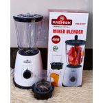 Rashnik High Quality 2-in-1 Blender with Grinder – 450W Strong &amp; Durable, Black/White