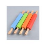 Silicon Non-Stick Rolling Pin With Wooden Handle-30cm