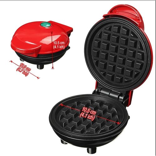 Mini Waffle Maker Breakfast Maker-Red