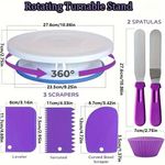 492-Piece Cake Decorating Set - Rotating Turntable, Reusable Piping Bag