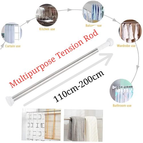 Clothes Hanger, retractable  rod, curtain steel rod, adjustable clothes/Curtain rod, kitchen adjustable rod, Hanger, shower curtain rod, expandable curtain rod,