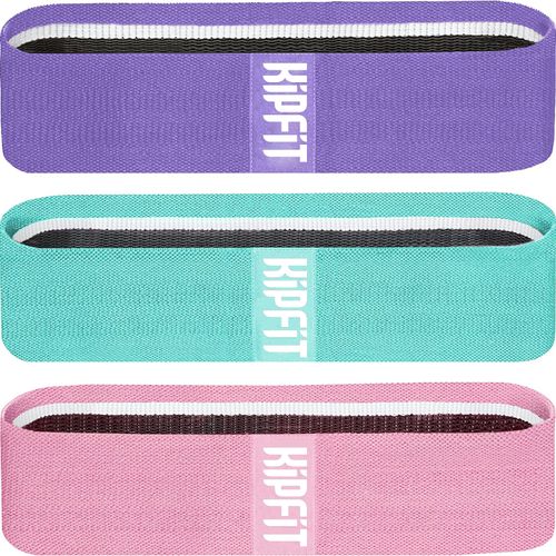 KipFit Fabric Resistance Band Set - Non Slip Exercise Bands To Workout Glutes, Thighs &amp; Legs