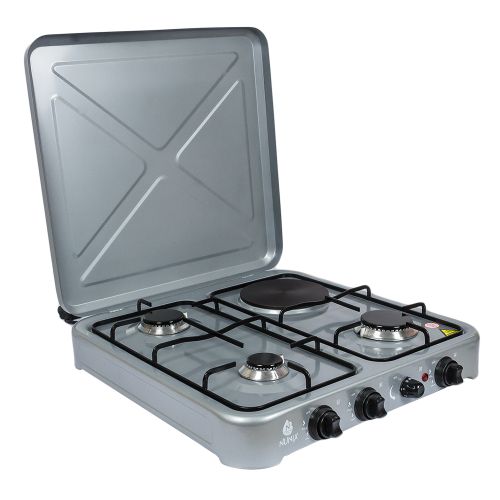 Nunix Table Top Cooker 3 Gas + 1 Electric Burner Stove