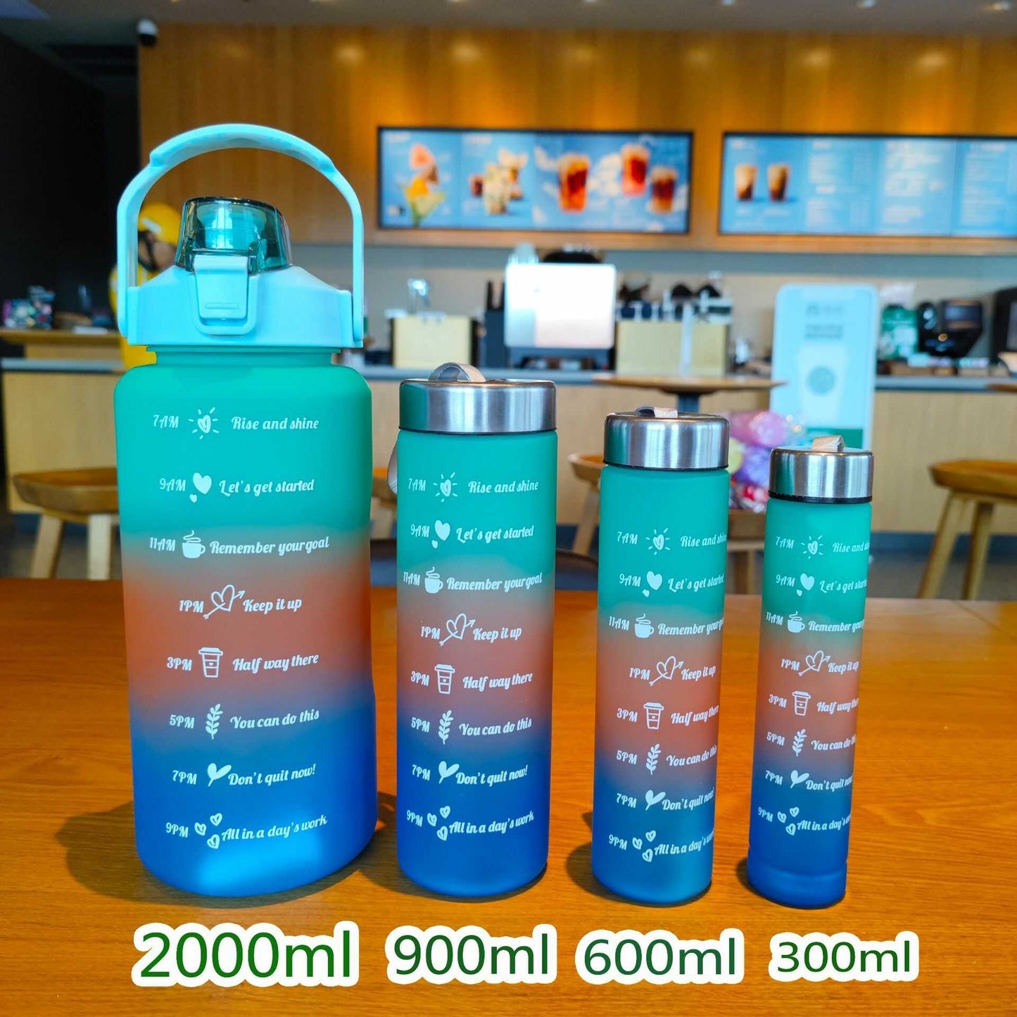 4Pcs Set Sports Water Bottle Sports Outdoor