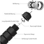 KipFit Black Weighted Jump Skipping Rope For Fitness Workout