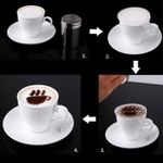 16Pcs/Set Coffee Printing Flower Model Cafe Latte Cappuccino