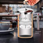 Double Wall Stainless Steel Coffee French Press Maker - Black