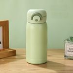 Flushrenic Mini Water Bottle,Thermal Cup With Snap Flip Lid Leak Proof,Cute Insulated Stainless Steel Bottle For Hot &amp; Cold Drink,BPA Free,Perfect for Coffee,beverage,Water,Tea (Green, 350ml)