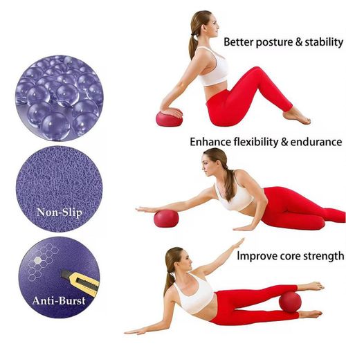 Mini Pilates or Yoga Ball 25cm – Anti Burst, Nonslip Surface