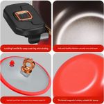 26CM Enamel Micro-Pressure Cooker, Fine Iron and Titanium Ceramic Non-Stick Soup Pot, Stew Pot, Multi-Function Cooking Pot, Gas Universal - Orange