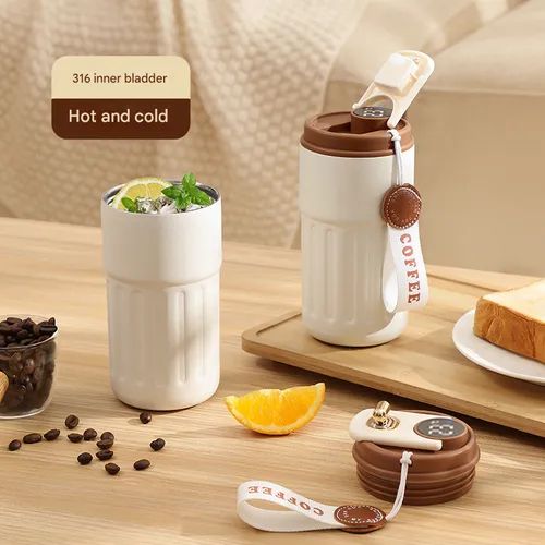Smart temperature display insulated coffee cup