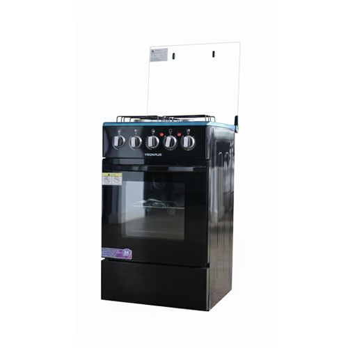 Vision Plus 3 Gas + 1 Electric Plate 50X50 Standing Cooker with Gas Oven, Black- (2 YRs WRTY)