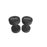Rubber coated 5kg dumbbells set