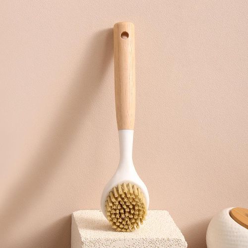 3pcs kitchen cleaning brush, wooden handle pot brush, dish brush