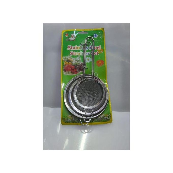 Metallic tea sieve 3 pcs