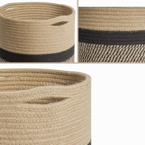 Storage Basket Flower Pot Cover Modern Home Decor Black