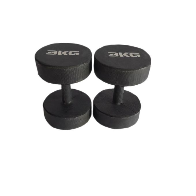 3kg dumbbells (rubber coated)
