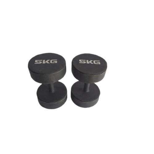 Rubber coated 5kg dumbbells set