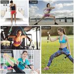 11PCS Fitness Strength Elastic Yoga Resistance Bands Exercise Bands Home Office Gym Mixed Colour